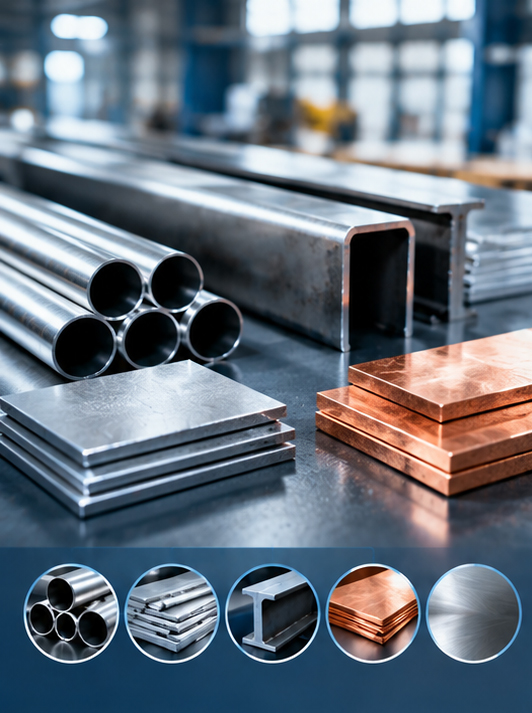 verschiedene Metallmaterialien